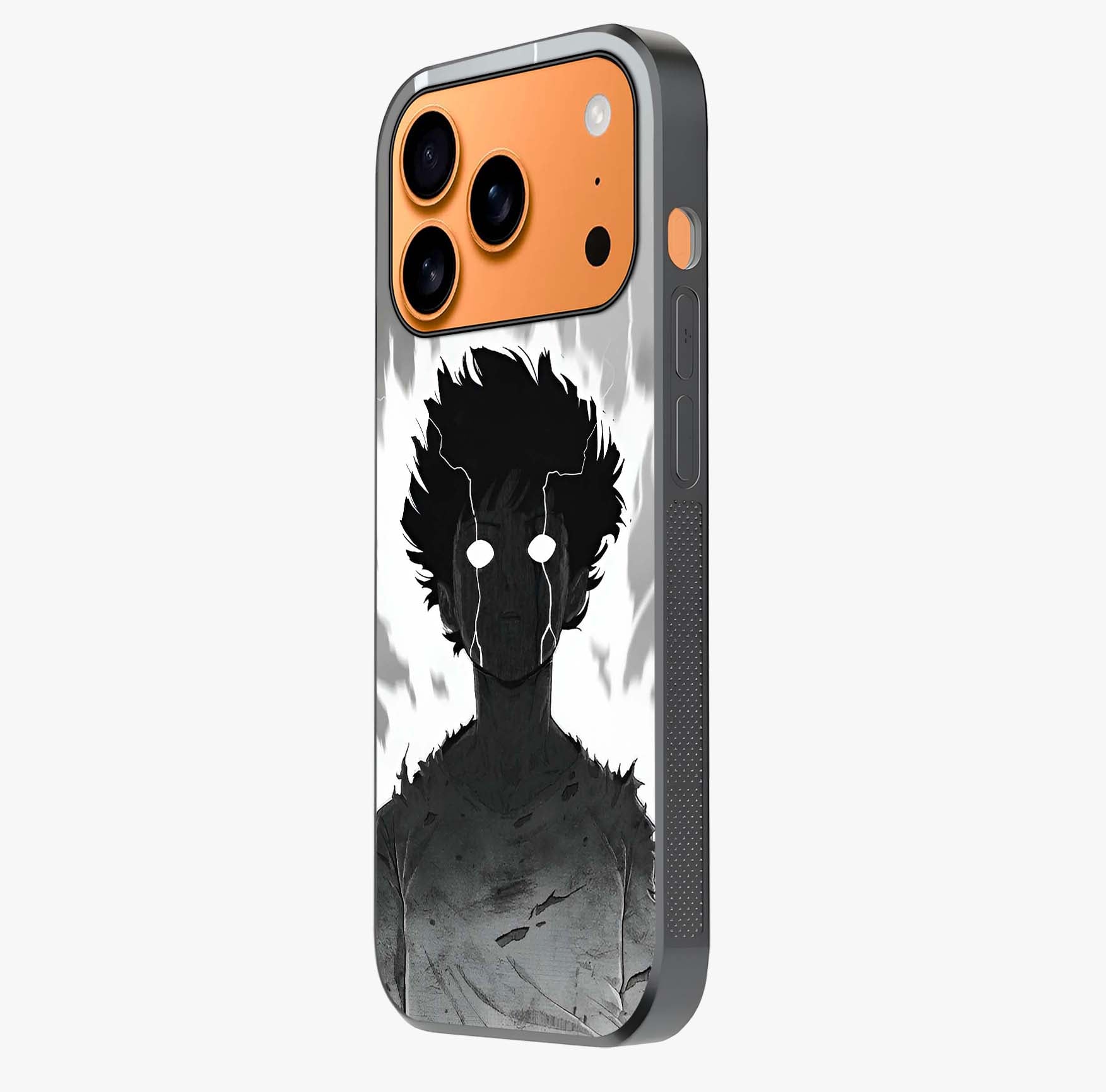 Awakened Inner Rage Glass Case photographed in natural light showing reflective finish and design depth.