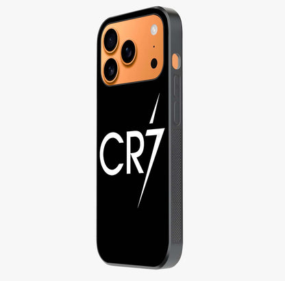 Cr7 Elite Strike Glass Case photographed in natural light showing reflective finish and design depth.