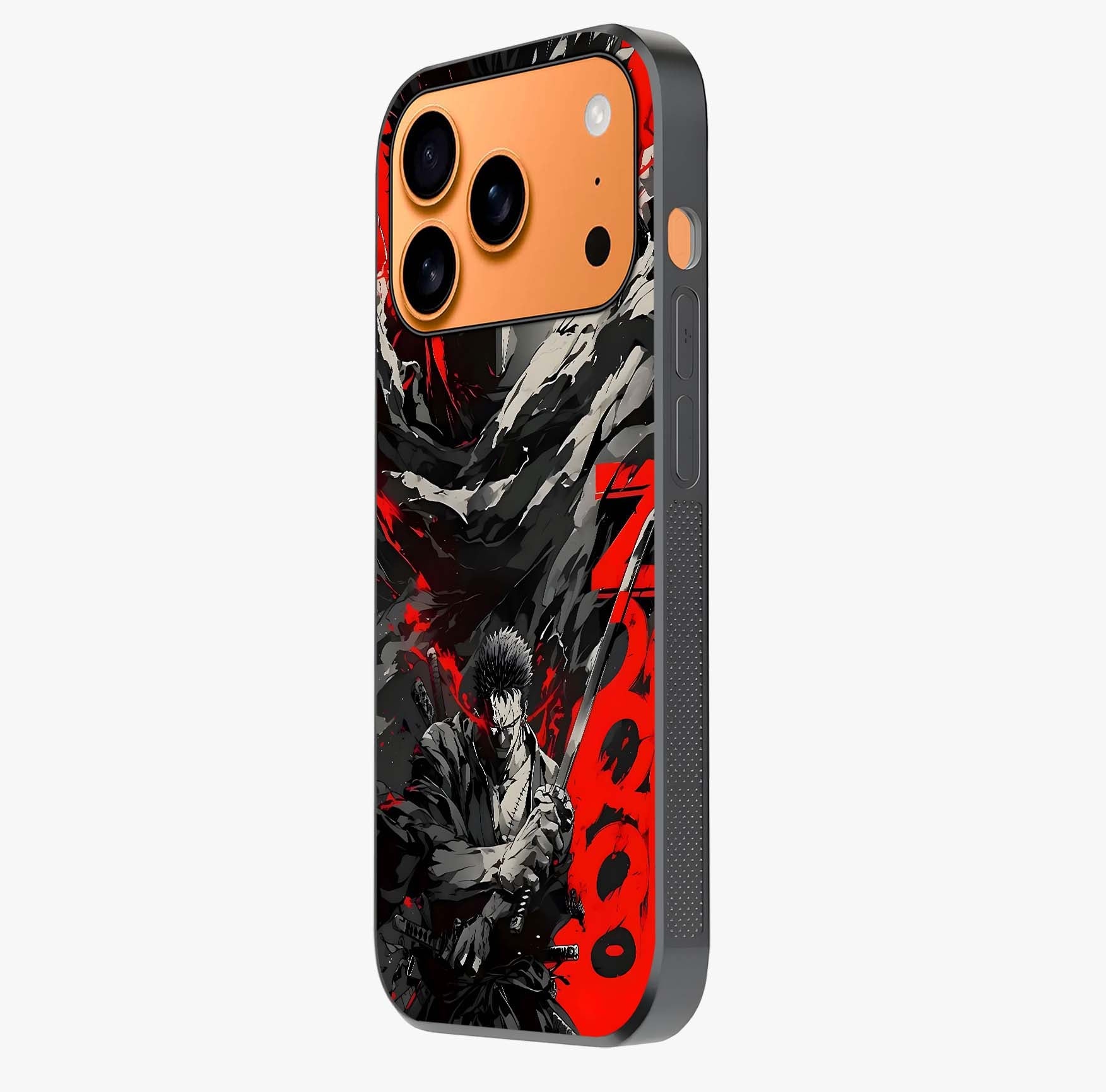 Demon Sword Resolve Glass Case photographed in natural light showing reflective finish and design depth.