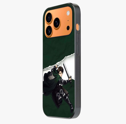 Emerald War Vanguard Glass Case photographed in natural light showing reflective finish and design depth.