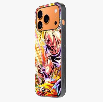 Firing Goku Glass Case photographed in natural light showing reflective finish and design depth.