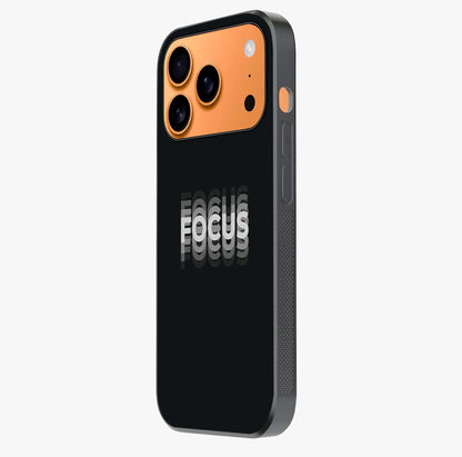 Focus Mode On Glass Case photographed in natural light showing reflective finish and design depth.