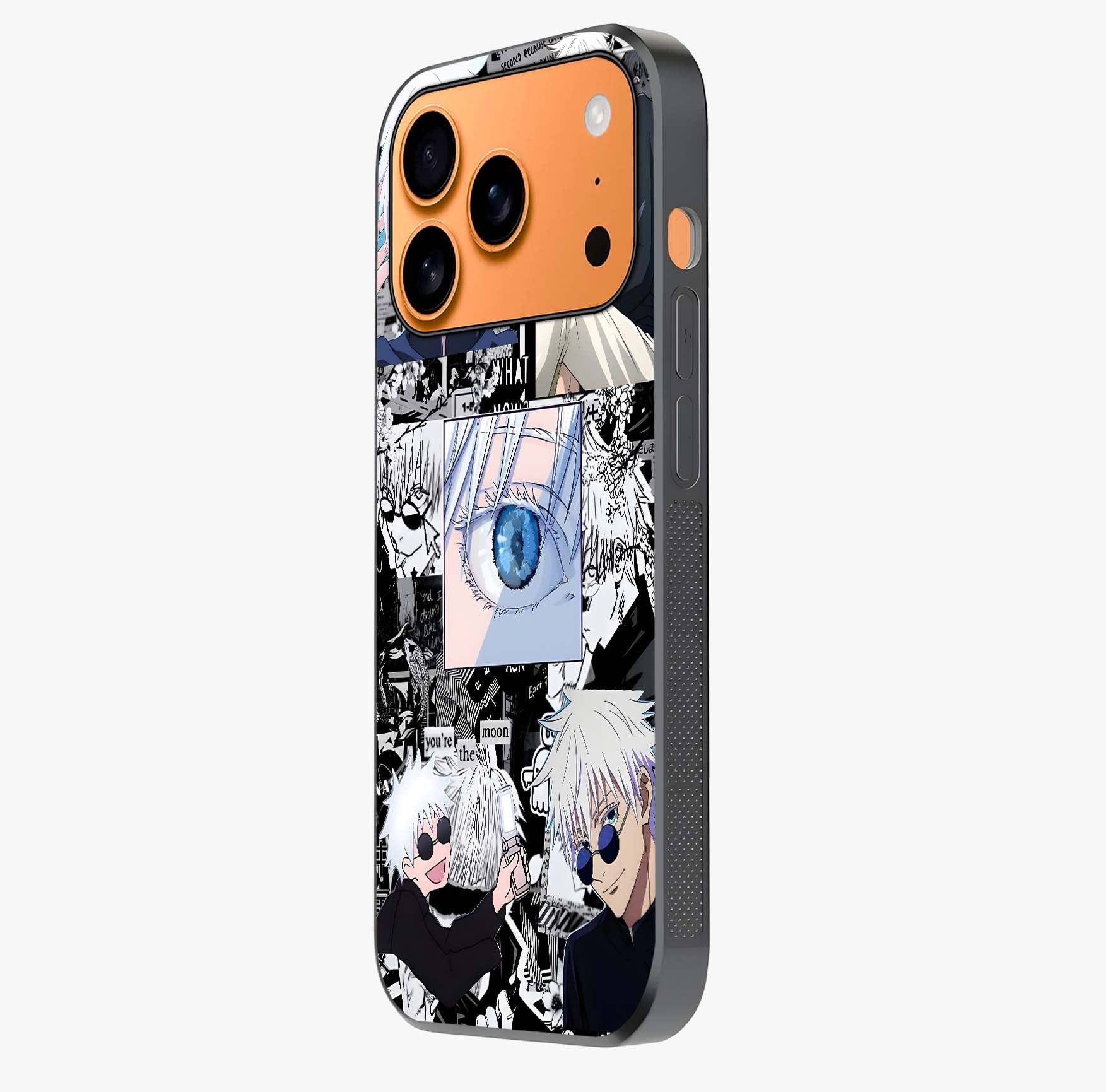 Infinity Sorcerer Chaos Glass Case photographed in natural light showing reflective finish and design depth.