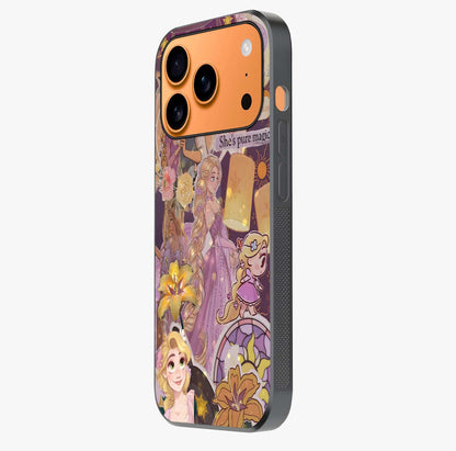 Magical Tangled Dream Glass Case photographed in natural light showing reflective finish and design depth.