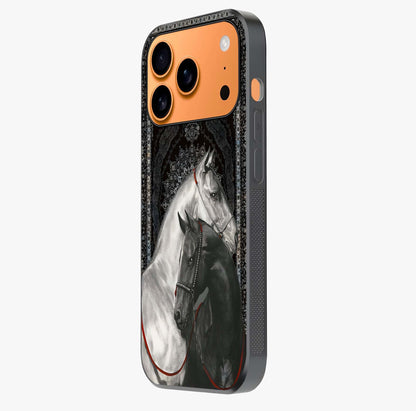 Majestic Ride Legacy Glass Case photographed in natural light showing reflective finish and design depth.