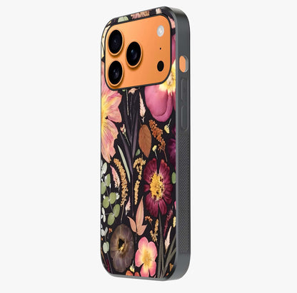 Petal Dream Tapestry Glass Case photographed in natural light showing reflective finish and design depth.