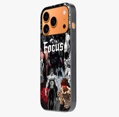 Relentless Power Focus Glass Case photographed in natural light showing reflective finish and design depth.