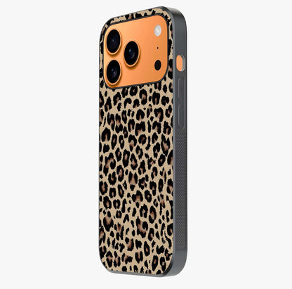 Savage Chic Pattern Glass Case photographed in natural light showing reflective finish and design depth.