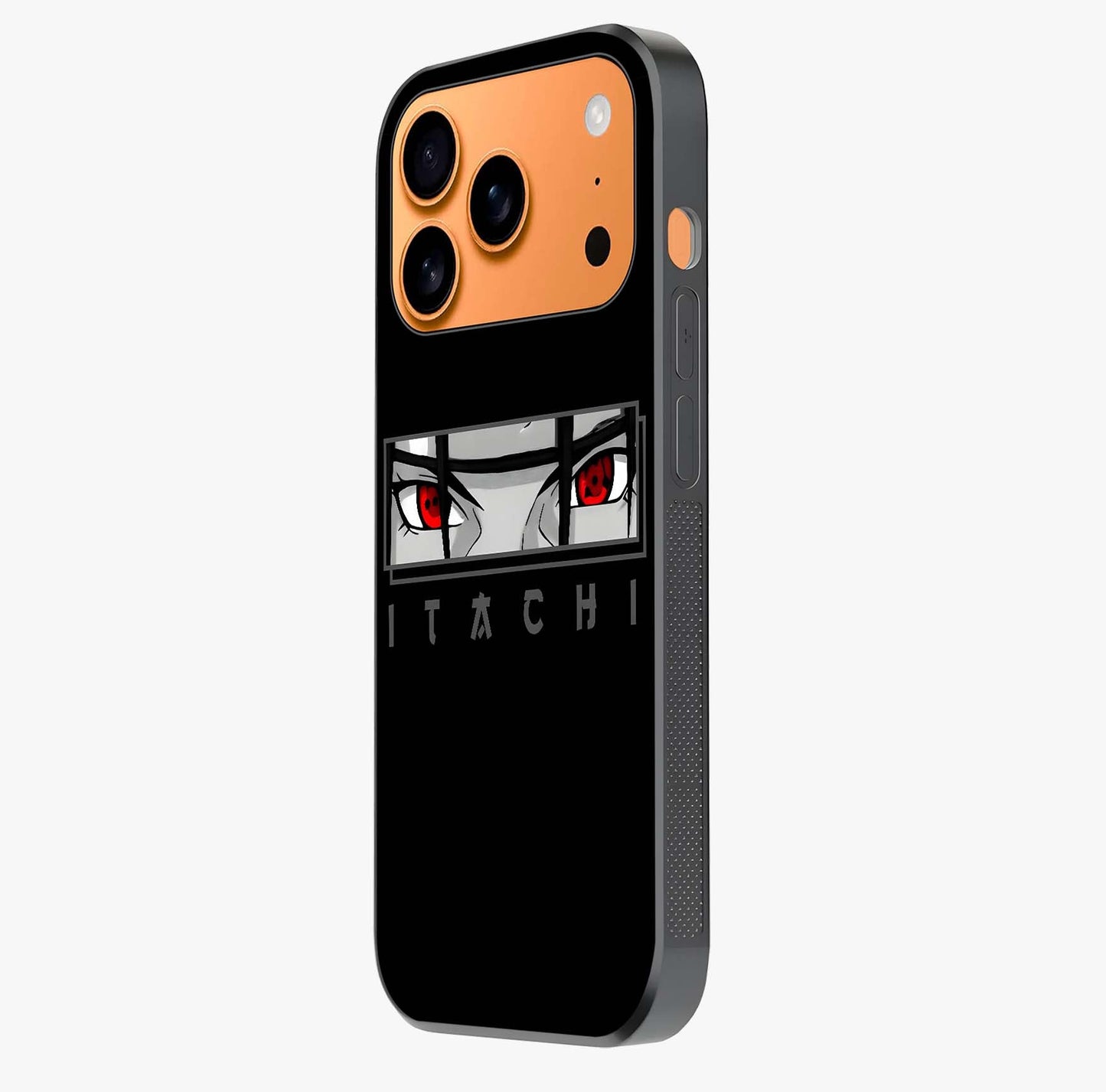 Scarlet Gaze Dominance Glass Case photographed in natural light showing reflective finish and design depth.