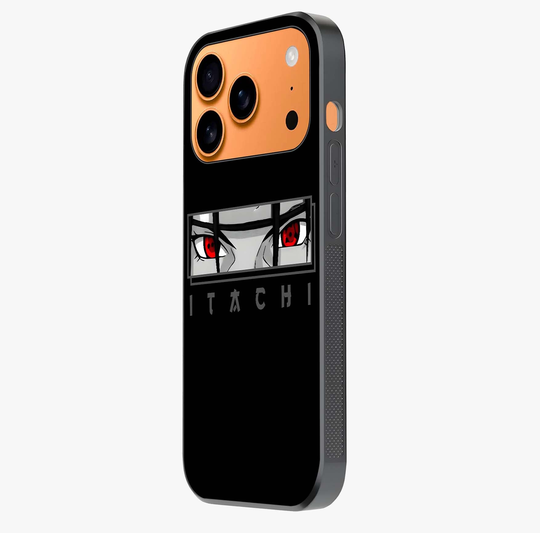 Scarlet Gaze Dominance Glass Case photographed in natural light showing reflective finish and design depth.