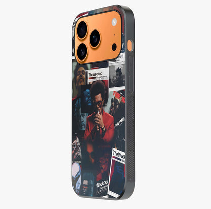 The Weeknd Glass Case photographed in natural light showing reflective finish and design depth.