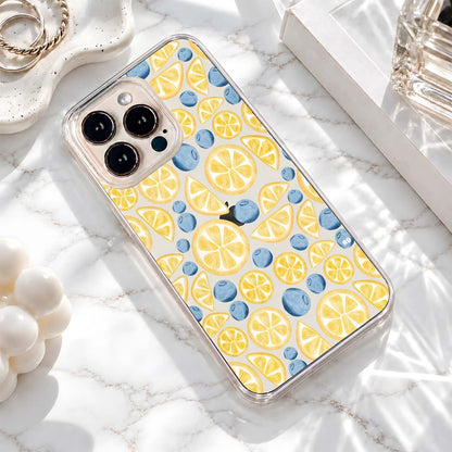 Lemon Blueberry Pattern Clear Silicon Cover