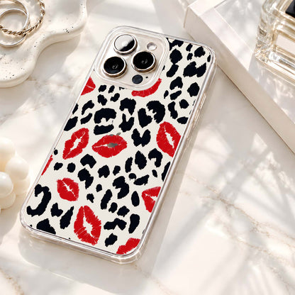 Leopard Lipstick Kisses Clear Silicon Cover