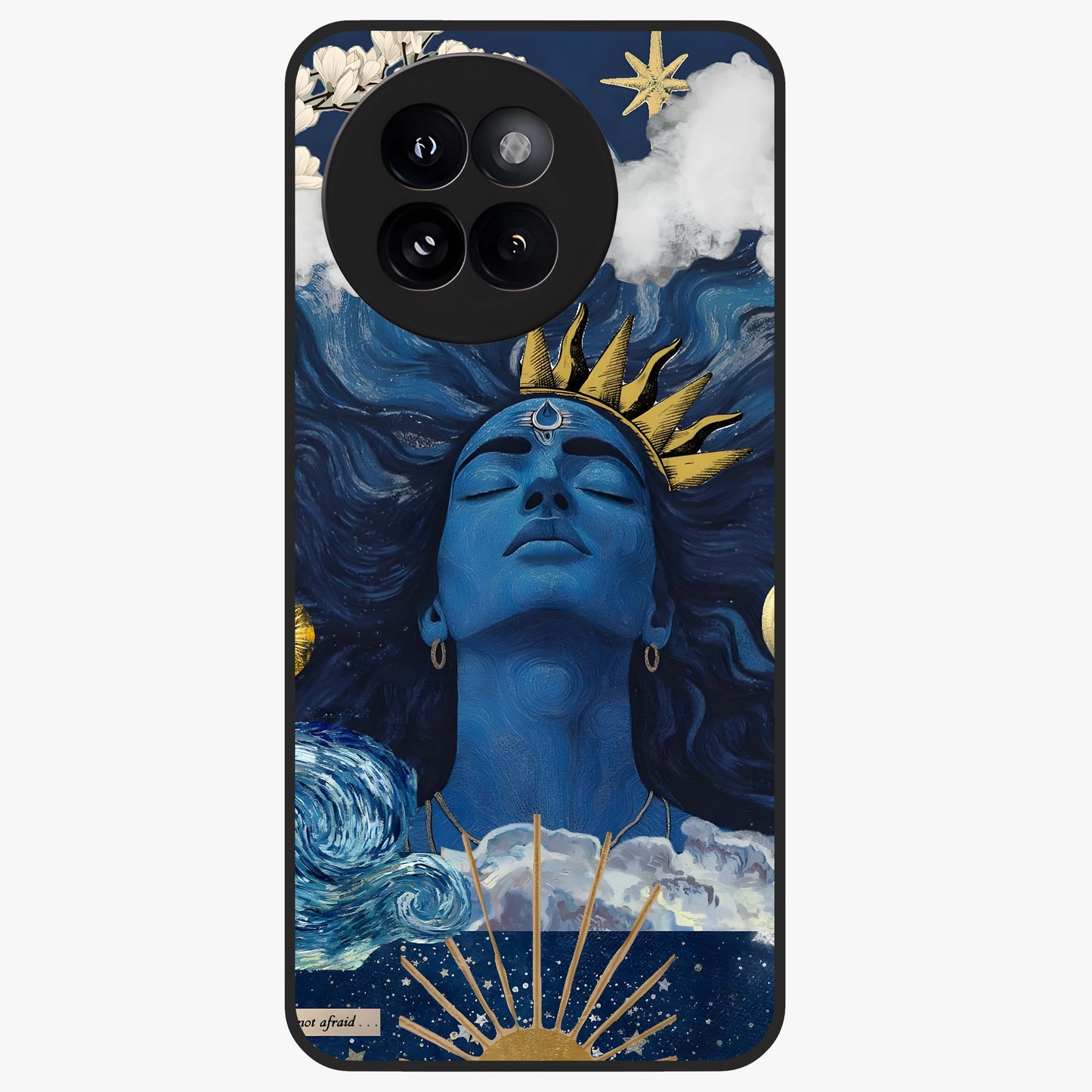 Aesthetic Lord Shiva Glass Case showing flat back view with divine Shiva artwork and glossy glass finish.