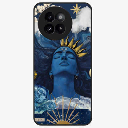 Aesthetic Lord Shiva Glass Case showing flat back view with divine Shiva artwork and glossy glass finish.