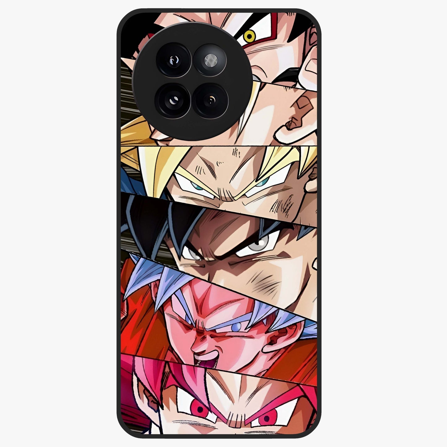 Anime Character Glass Case showing flat back view with vibrant anime artwork and glossy glass finish.