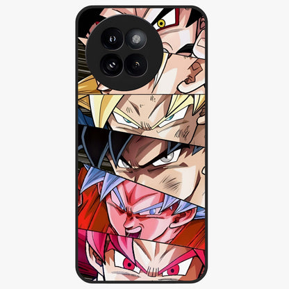 Anime Character Glass Case showing flat back view with vibrant anime artwork and glossy glass finish.