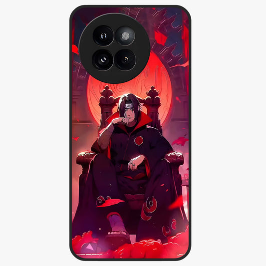 Blood Moon Sovereign Glass Case showing flat back view with mystical blood moon artwork and glossy glass finish.