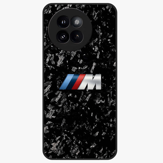 Carbon Speed Mark Glass Case showing flat back view with sporty carbon pattern artwork and glossy glass finish.