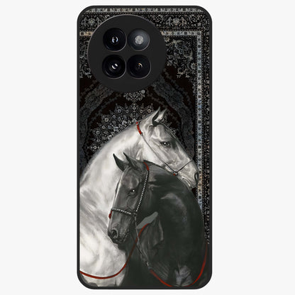 Majestic Ride Legacy Glass Case showing flat back view with powerful automotive inspired artwork and glossy glass finish.