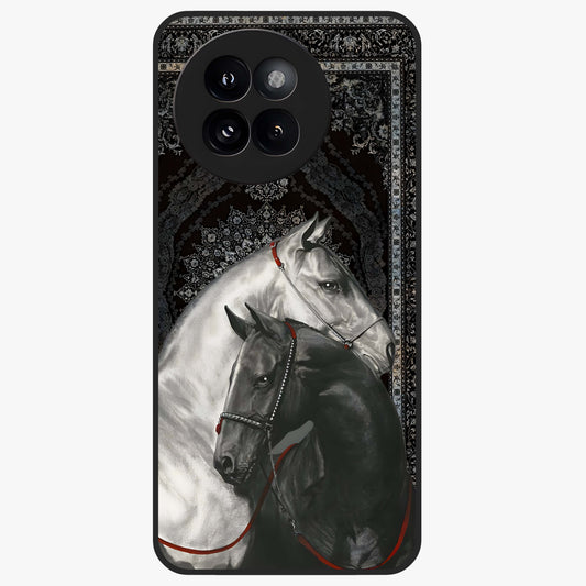 Majestic Ride Legacy Glass Case showing flat back view with powerful automotive inspired artwork and glossy glass finish.