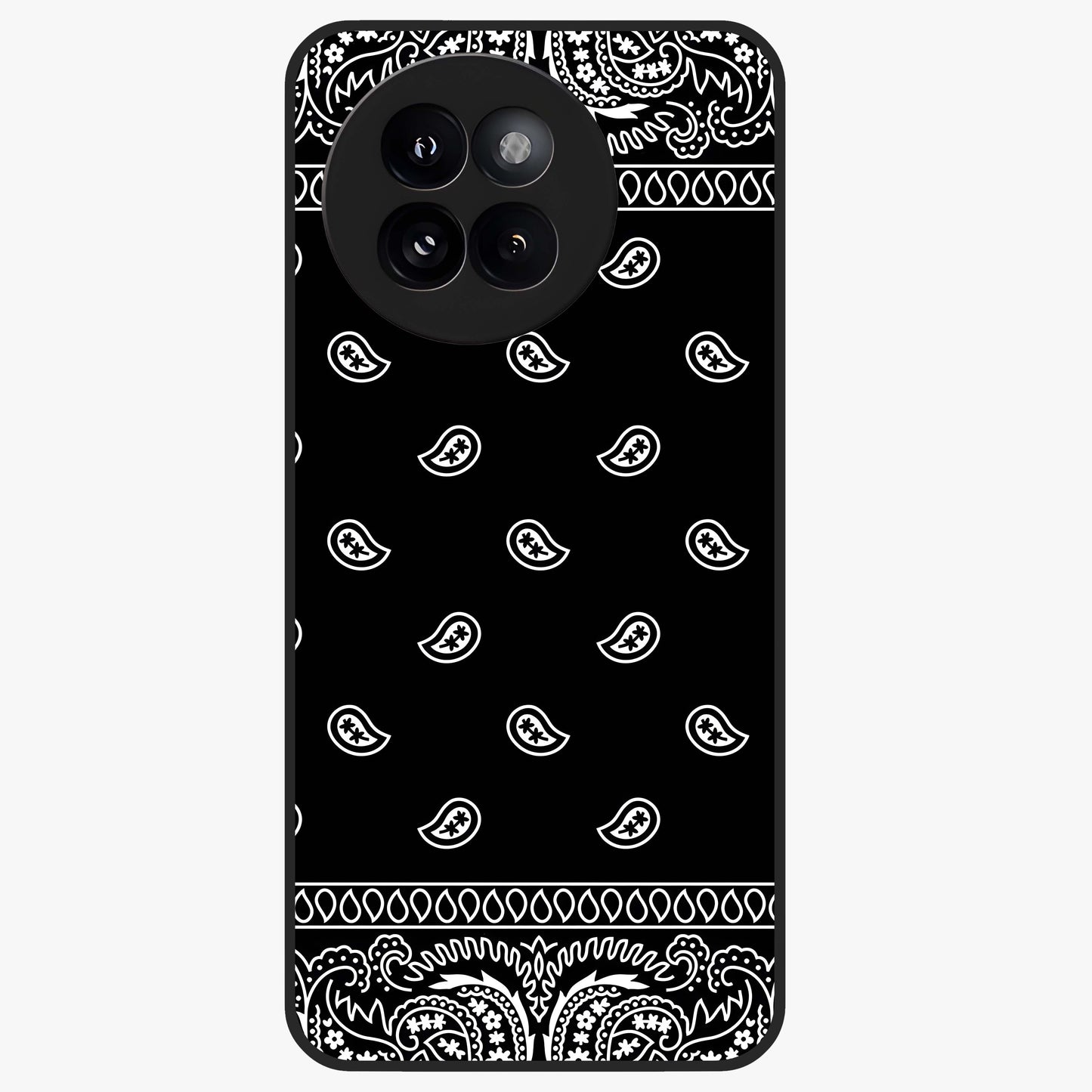 Retro Rebel Threads Glass Case showing flat back view with vintage street style artwork and glossy glass finish.