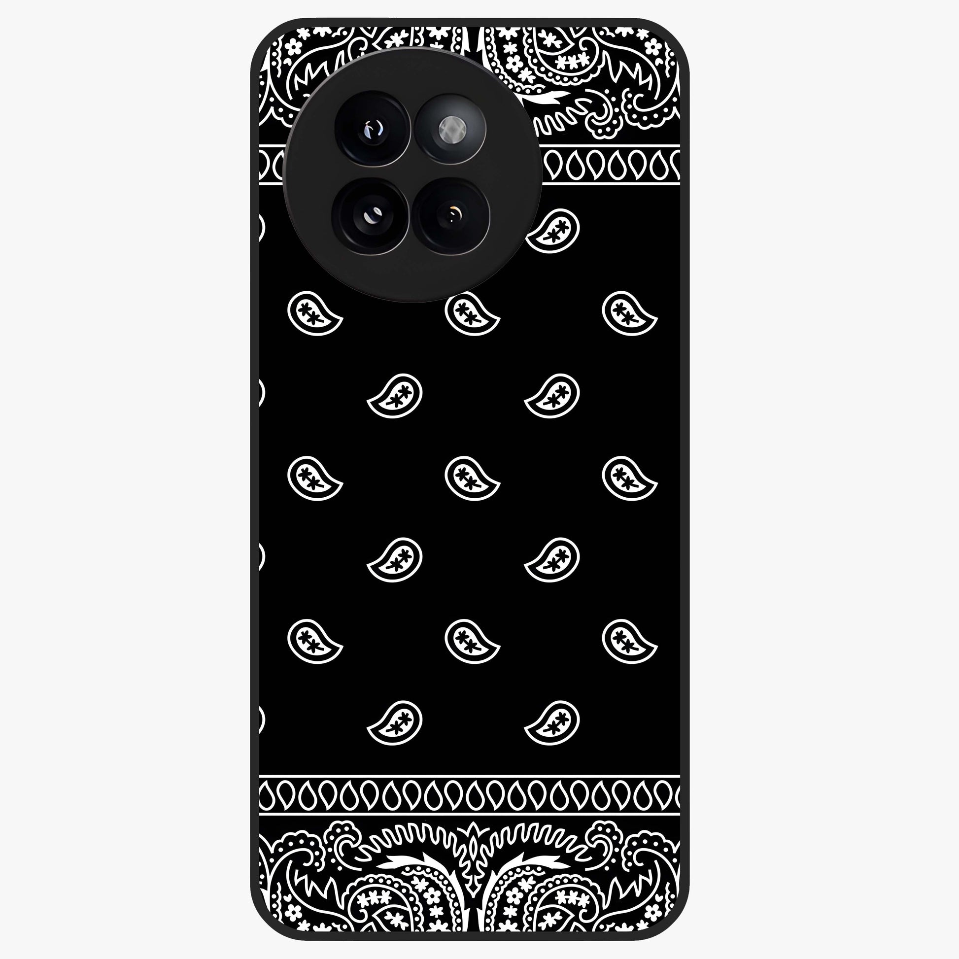 Retro Rebel Threads Glass Case showing flat back view with vintage street style artwork and glossy glass finish.