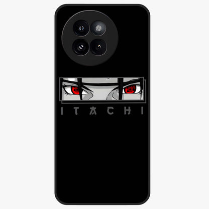Scarlet Gaze Dominance Glass Case showing flat back view with striking red themed artwork and glossy glass finish.