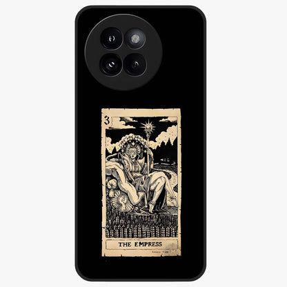 The Empress Glass Case showing flat back view with regal feminine artwork and glossy glass finish.
