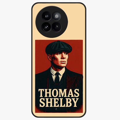 Vintage Mafia Authority Glass Case showing flat back view with bold vintage mafia inspired artwork and glossy glass finish.