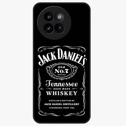 Vintage Whiskey Heritage Glass Case showing flat back view with classic whiskey inspired artwork and glossy glass finish.