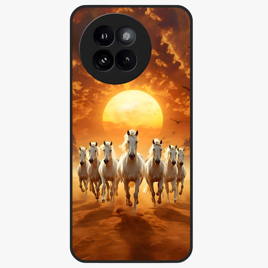 Wild Sunset Majesty Glass Case showing flat back view with majestic sunset landscape artwork and glossy glass finish.