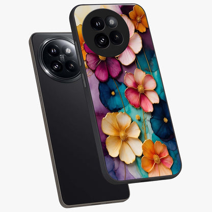 Artlyn Grace Flower Pattern Glass Case displayed in angled mockup highlighting delicate flower pattern design and smooth glass surface.