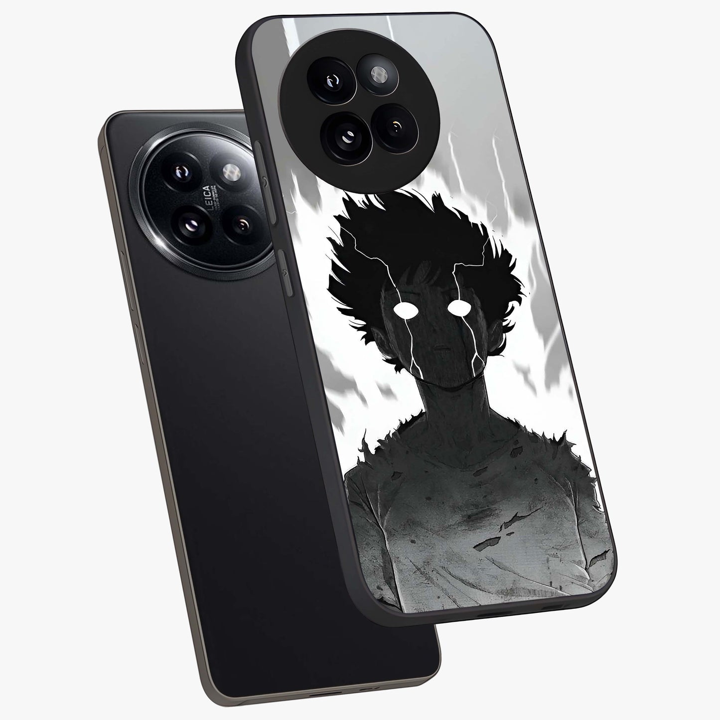 Awakened Inner Rage Glass Case displayed in angled mockup highlighting powerful graphic design and bold artistic theme.