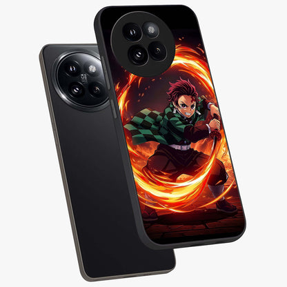 Blazing Sword Resolve Glass Case displayed in angled mockup highlighting powerful sword illustration and bold fantasy theme.