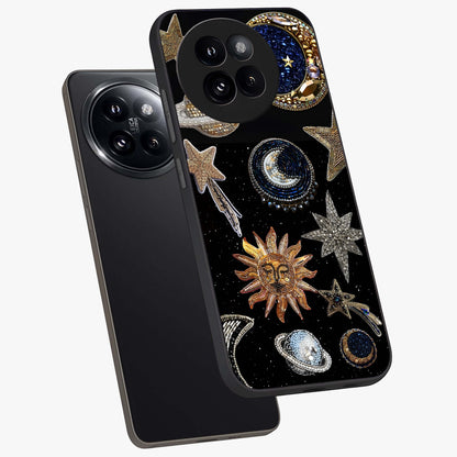 Celestial Gem Constellations Glass Case displayed in angled mockup highlighting gemstone inspired constellation design.
