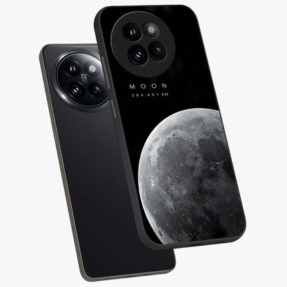 Cosmic Moon Glow Glass Case displayed in angled mockup highlighting celestial moon design with cosmic aesthetic theme.