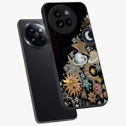 Cosmic Sparkle Dreams Glass Case displayed in angled mockup highlighting dreamy star sparkle design with celestial aesthetic.