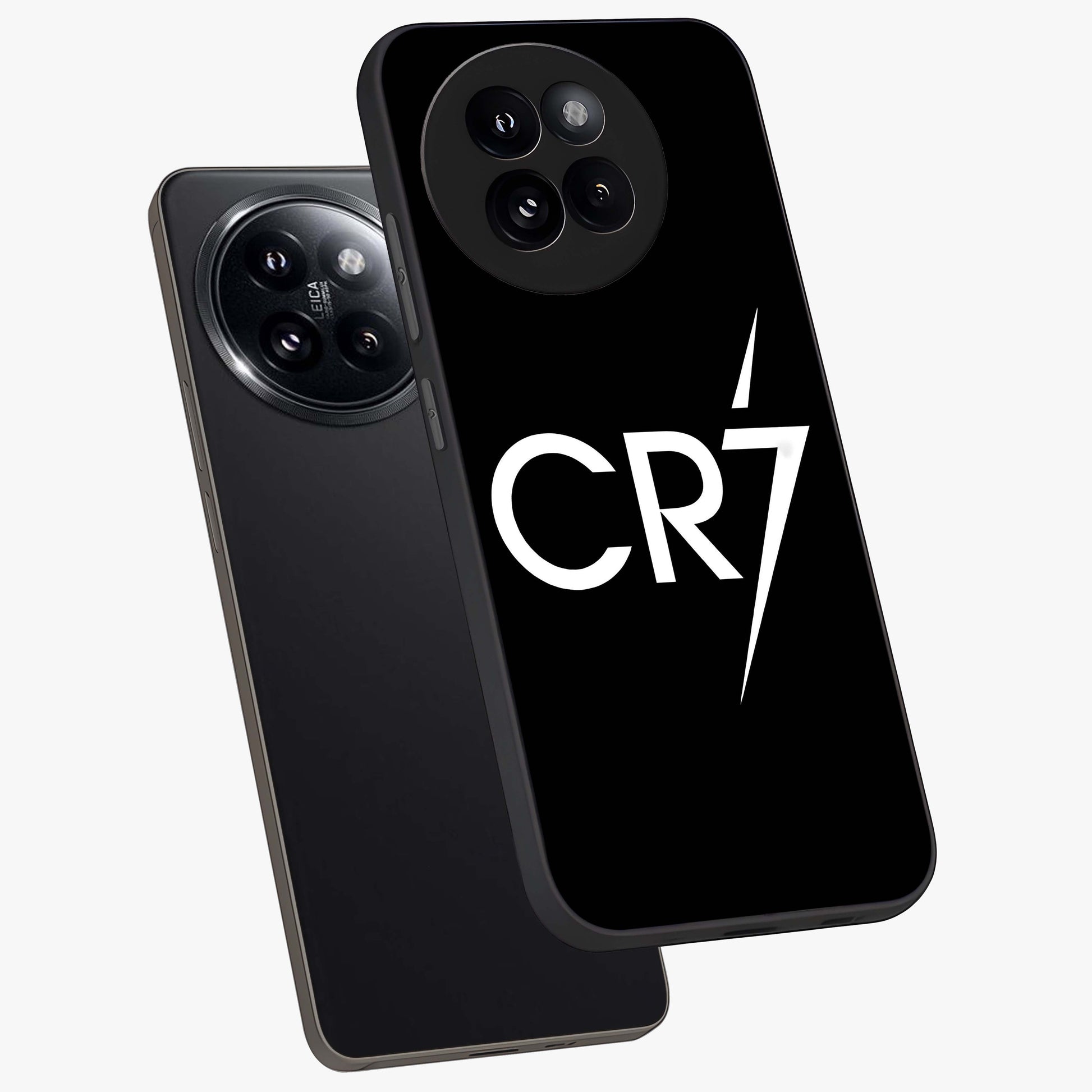 Cr7 Elite Strike Glass Case displayed in angled mockup highlighting powerful sports graphic with bold athletic theme.