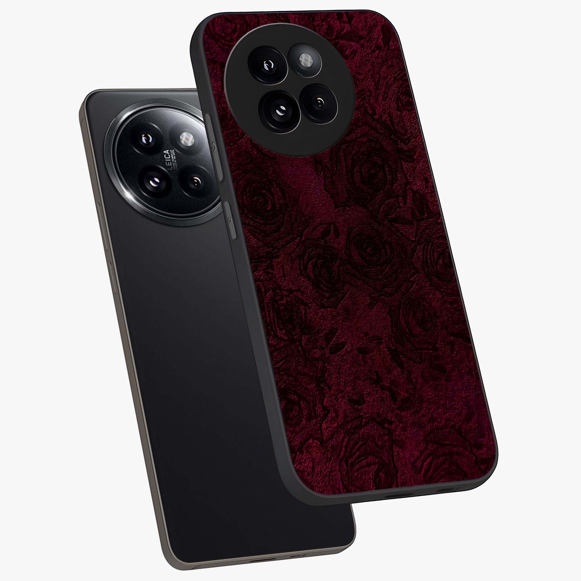 Crimson Fade Flow Glass Case displayed in angled mockup highlighting smooth gradient design with modern aesthetic style.
