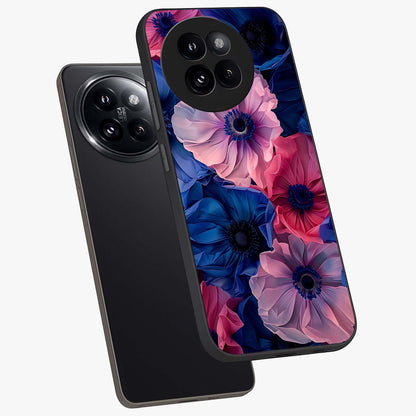 Flower Paper Art Pattern Glass Case displayed in angled mockup highlighting layered paper flower design with artistic aesthetic.