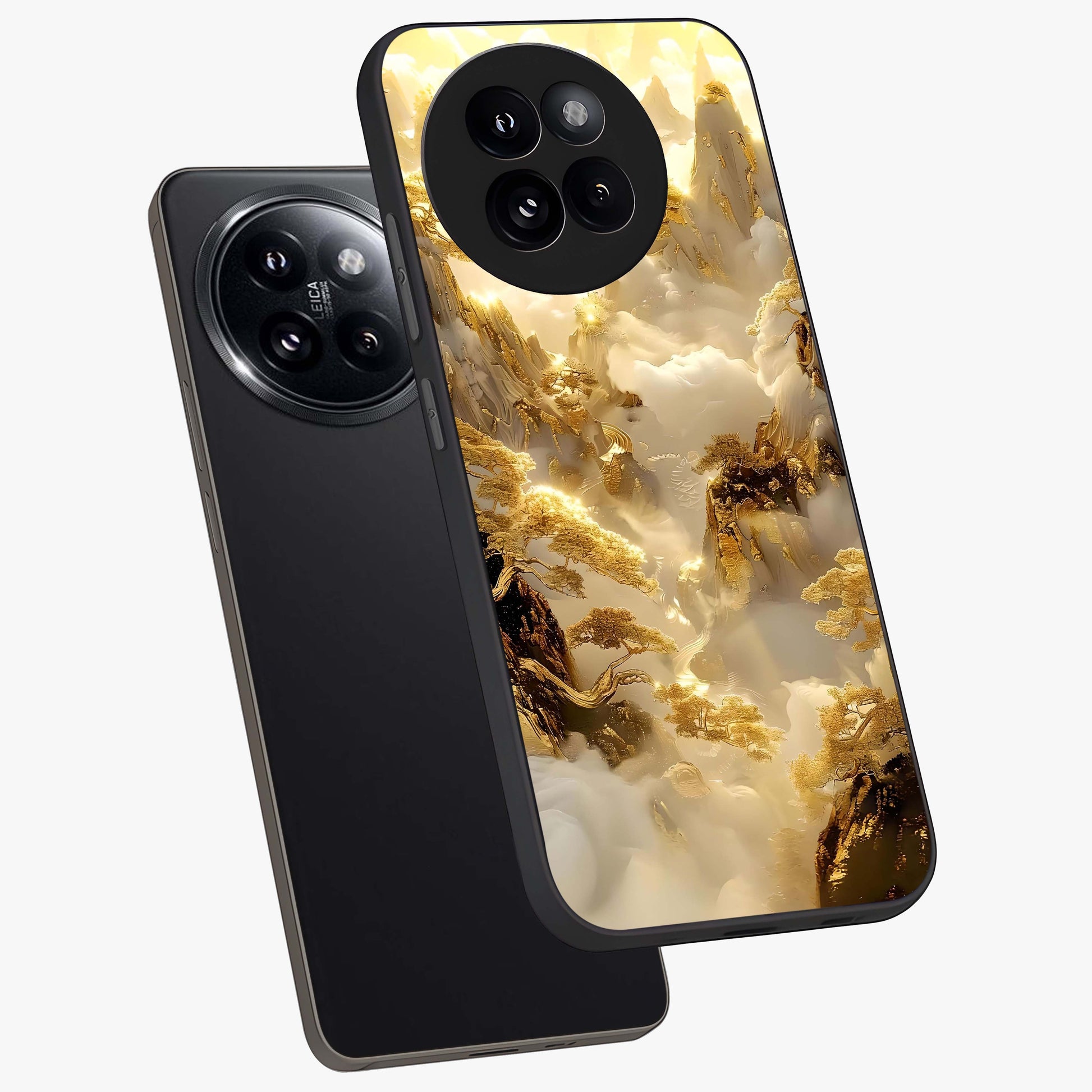 Gates Of Illumination Glass Case displayed in angled mockup highlighting radiant portal inspired design with fantasy aesthetic.