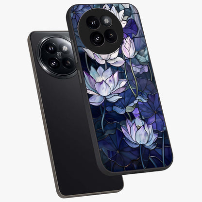 Gloss Petal Rush Glass Case displayed in angled mockup highlighting vibrant petal design with elegant floral aesthetic.