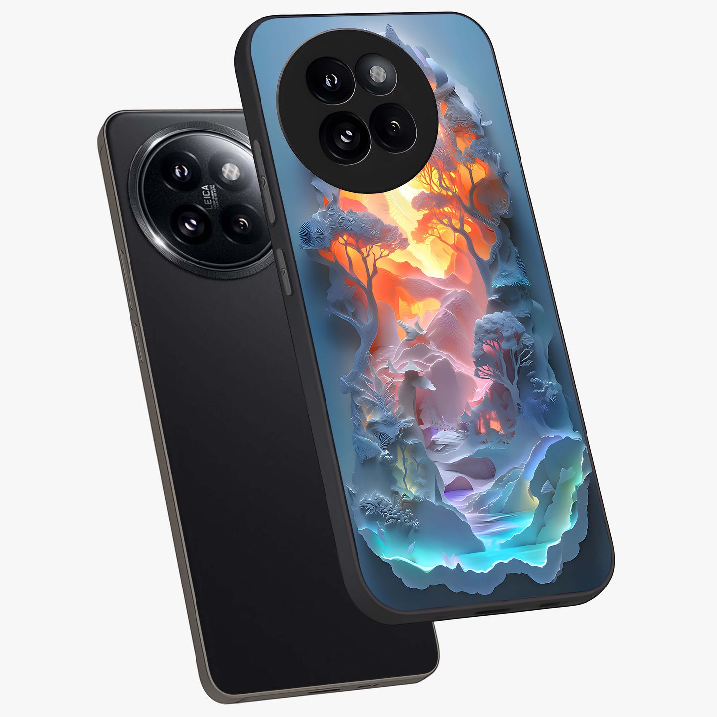 Glow Forest Portal Glass Case displayed in angled mockup highlighting mystical forest design with magical glowing aesthetic.