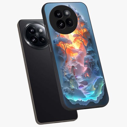 Glow Forest Portal Glass Case displayed in angled mockup highlighting mystical forest design with magical glowing aesthetic.