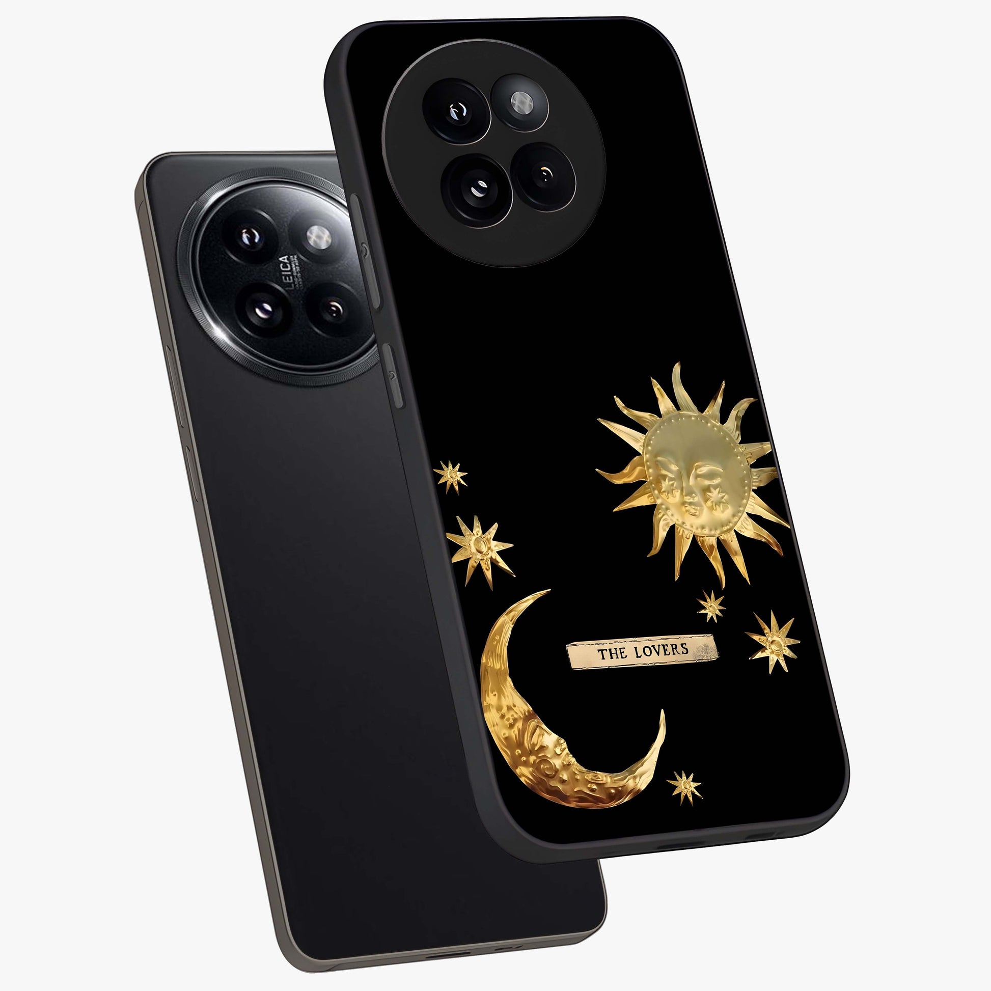 Gold Sun Blush Glass Case displayed in angled mockup highlighting radiant sun design with warm golden aesthetic.