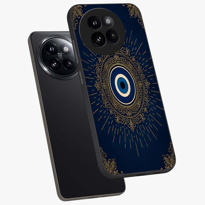 Golden Celestial Charm Glass Case displayed in angled mockup highlighting sparkling cosmic charm design with celestial aesthetic.