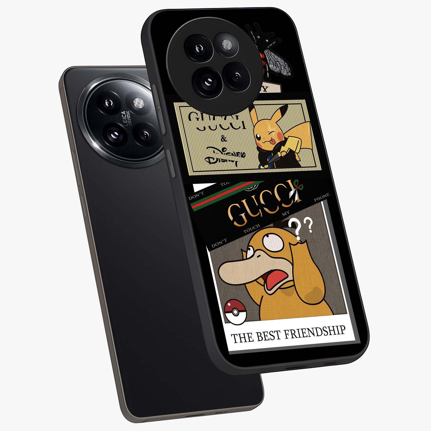 Gucci Play Mashup Glass Case displayed in angled mockup highlighting stylish fashion mashup design with bold aesthetic.