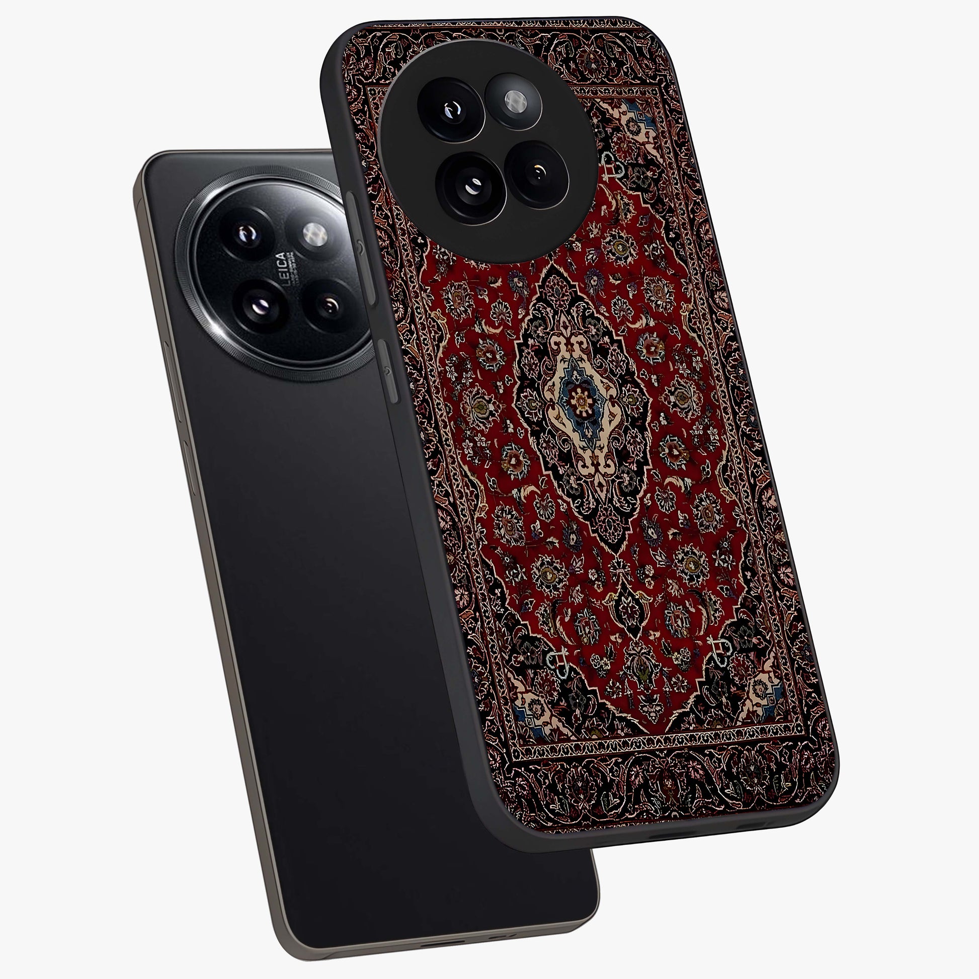 Heritage Carpet Royale Glass Case displayed in angled mockup highlighting intricate royal carpet design with heritage aesthetic.