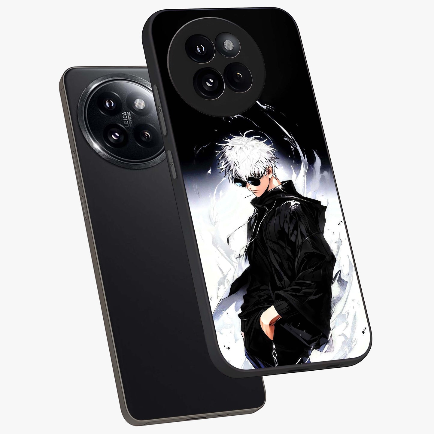 Limitless Shadow King Glass Case displayed in angled mockup highlighting dramatic dark hero design with intense aesthetic.
